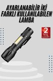EL Feneri Uzun Menzilli Usb Şarj Edilebilir Kamp Lambası -