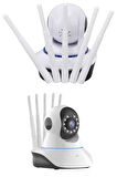 LED Aydınlatmalı 5 Antenli Motorlu 1080P Wifi Kamera Sensörlü