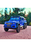 G63 Amg 6x6 Koleksiyon Metal Araba 12cm Lüks Arazi Araba Mavi