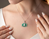 925 Ayar Gümüş Opal Taşlı Rüya Serisi Lotus Çiçeği 