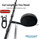 Microcase Cırt Cırt Kablo ve Malzeme Düzenleyici Kesilebilir Model 20mm X 5 metre Cırt Bant - SİYAH AL5268