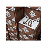 TİP BOX AHŞAP KUMBARA TİPBOX KİLİTLİ BAHŞİŞ KUTUSU