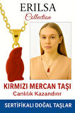 Sertifikalı Penguen Model Kırmızı Mercan Kolye – Sadakat, Enerji ve Cesaret Taşı