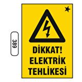 Dikkat Elektrik Tehlikesi Uyarı Levhası