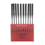 Beissel UYx113 Sanayi Tipi Lastik Makinesi İğnesi 11/75 Numara SES uçlu 10 Adet (1 Paket)