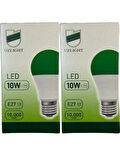 Uzlight 10W(75W) 8200K (Yeşil Işık) E27 Duylu Led Ampul (2 Adet)