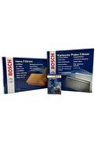 Ford Focus 3 1.6 TDCi Dizel Bosch Filtre Bakım Seti 2011-2018 Hava+Yağ+Karbonlu-Polen