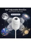 Uzay Gece Lambası Mini Projektör 6 Film Disk 360° Dönen Ay Aurora Kuzey Işıkları Tak Çalıştır Nebula