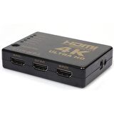 UltraTekno HDMI Çoklayıcı 5 Port 4K Kumandalı Ultra Hd HDMI Switch Splitter
