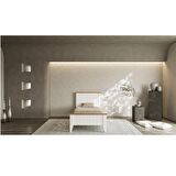 Uren Modern İnci Beyaz Tek Kişilik Karyola 120x200