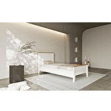 Uren Modern İnci Beyaz Tek Kişilik Karyola 120x200