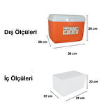 Sunset Glide 14 QT Soğutucu Buzluk 13 Litre Turuncu