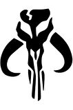 Mandalorian Amblem Sticker (Oto-Motor-Laptop-Duvar-Dekor) 10 x 13 cm