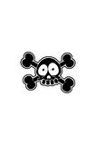Kuru Kafa Tehlike Sticker Oto Motor Laptop Duvar Folyo Sticker 30x21 cm