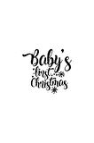 Babys First Christmas Sticker (Oto-Motor-Laptop-Duvar-Dekor) 10 x 9 cm