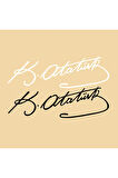Kemal Atatürk İmzası 2 Adet Oto Cam Yazısı 20x6 Cm Araba Arkası Sticker Oto Cam Sticker Yazı