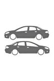 Fiat Linea Sticker Linea Gölge Sticker Oto Sticker Sağ Sol Takım Set Gri 15cm X 5cm