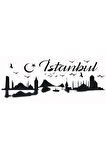 İstanbul Silueti Temalı Duvar Dekor Sticker (Tip 2) 40 X 16 Cm