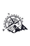 Pusula Dağ Off Road Oto Motor Laptop Duvar Folyo Sticker 30 x 21