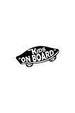 Kids On Board Kaykay - Araç, Oto, Laptop, Duvar Uyumlu Sticker 10*5 Cm