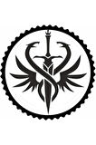 Kılıç Ve Yılan Tasarım Sticker 10 x 10 cm