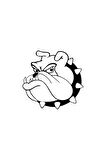 Sinirli Bulldog Sticker Oto Motor Laptop Duvar Folyo Sticker 30x30 cm