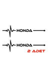 Honda İçin Uyumlu Aksesuar Nabız Sticker Siyah 30 x 8 Cm