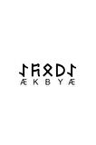 Göktürkçe AYBÜKE İsmi Yazı Sticker Yükseklik 5 Cm