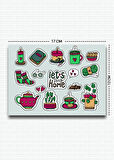 Cozy Temalı 5'li Sticker | Bullet Journal | Notebook | Ajanda | Scrapbook Için Uygun Set