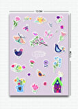 Çiçek Temalı 5'li Sticker | Bullet Journal | Notebook | Ajanda | Scrapbook Için Uygun Set