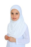Kız Çocuk Hazır Başörtüsü Pratik Penye Şal Tesettür Giyim