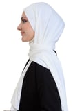 Penye Boyun Kapamalı Şal Başörtü Hazır Giyim Turban Esnek Jersey Şal