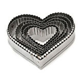 Volovan Metal Set 6 Parça - Kalp Tırtıklı