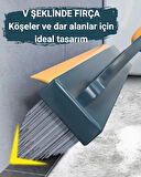  2 In 1 V Şeklinde Fırça Ve Çekçek Paspas Mop Banyo Mutfak Duvar Köşe Boşluk Ovma Cleaning Brush