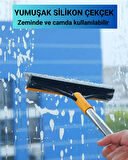 2 In 1 V Şeklinde Fırça Ve Çekçek Paspas Mop Banyo Mutfak Duvar Köşe Boşluk Ovma Cleaning Brush