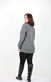 Mualta Unisex Antrasit Balıkçı Yaka Sweatshirt 