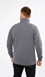 Mualta Unisex Antrasit Balıkçı Yaka Sweatshirt 