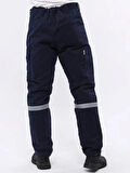7/7 Gabardin Kapitoneli Kışlık İş Pantolonu Lacivert 5 Cepli Beli Likralı 