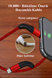 2.4AMPER 1Metre USB to TYP-C Güçlendirilmiş Örgülü Şarj ve Data Kablosu BDL-V10