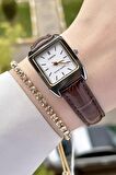 Casio CSISTE40 Kasası Gümüş Kordonu Kahverengi Renk Hediye Paketli Kadın Kol Saati ve Bileklik