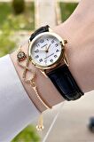 Casio CSISTE20 Kasası Gold Kordonu Siyah Renk Hediye Paketli Kadın Kol Saati ve Bileklik