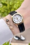 Casio CSISTE20 Kasası Gold Kordonu Siyah Renk Hediye Paketli Kadın Kol Saati ve Bileklik