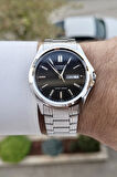 Casio CSISTE94 Kadranı Siyah Kordonu Gümüş Renk Gün ve Takvim Fonksiyonlu Hediye Paketli Erkek Kol Saati