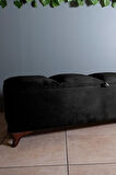 Vetra V2 Siyah Sandıklı Puf - Dilimli Model 140cm Sandıklı Bench