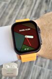 Daniel Klein DKISTE1164 Android/ios Uyumlu Arama Özellikli Lacivert Renk Kordonlu Akıllı Kol Saati ve Bluetooth Kulaklık