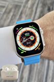 Daniel Klein DKISTE1156 Android/ios Uyumlu Arama Özellikli Mavi Renk Kordonlu Akıllı Kol Saati ve Bluetooth Kulaklık