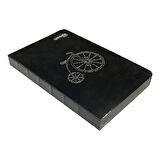 Mynote Black Sırtı Açık 9x14 112yp Siyah Yaprak Çizgisiz