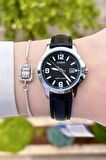 Casio CSISTE24 Kasası Gümüş Kordonu Siyah Renk Hediye Paketli Kadın Kol Saati ve Bileklik