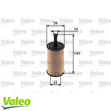 Valeo 586509 1457429193 Yağ Filtresi Partner-Berlingo 96-P106 97-206 98-P306 93-01-P307-C3 1109.AN
