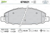 Valeo 670021 Fren Balatası Nissan Caravan Box 41060VW085